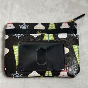 Buxton Black and Multicolor Wristlet